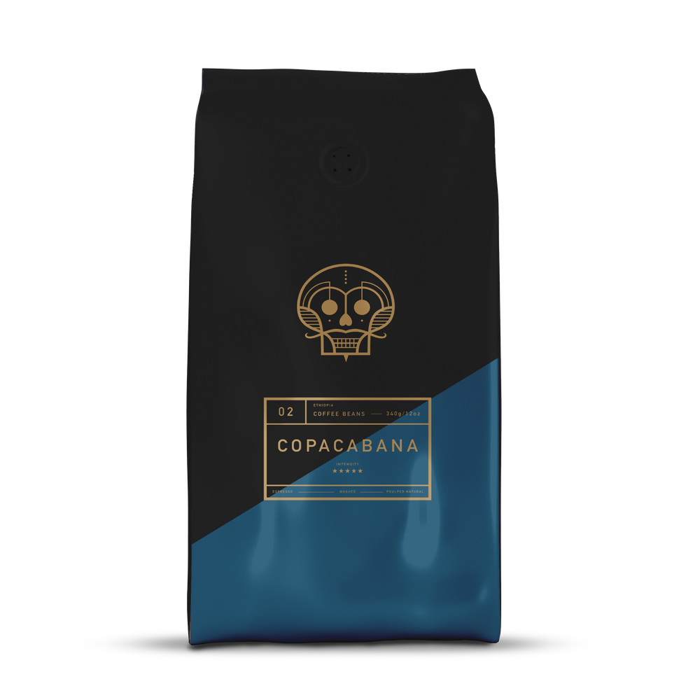 A bag of coffee beans