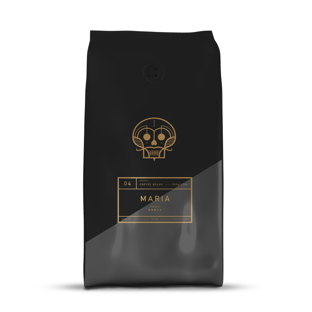 A bag of coffee beans