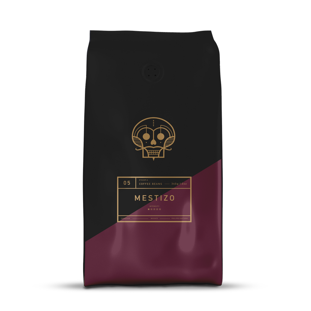 A bag of coffee beans