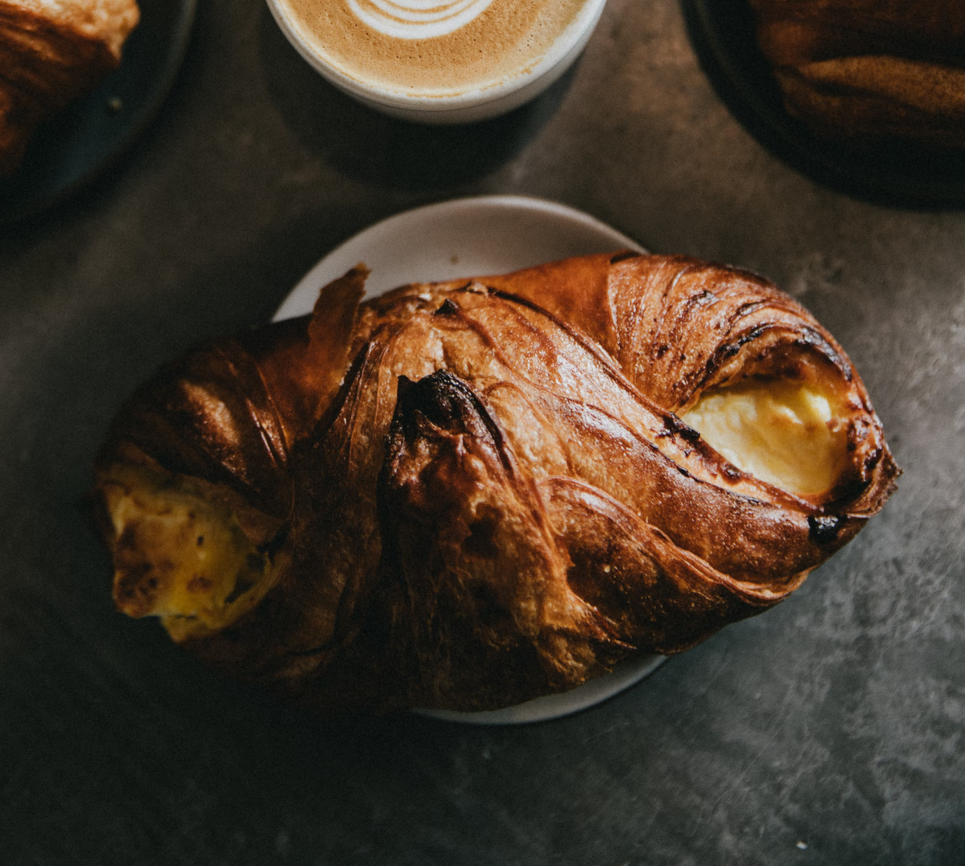 Home made stuffed croissant