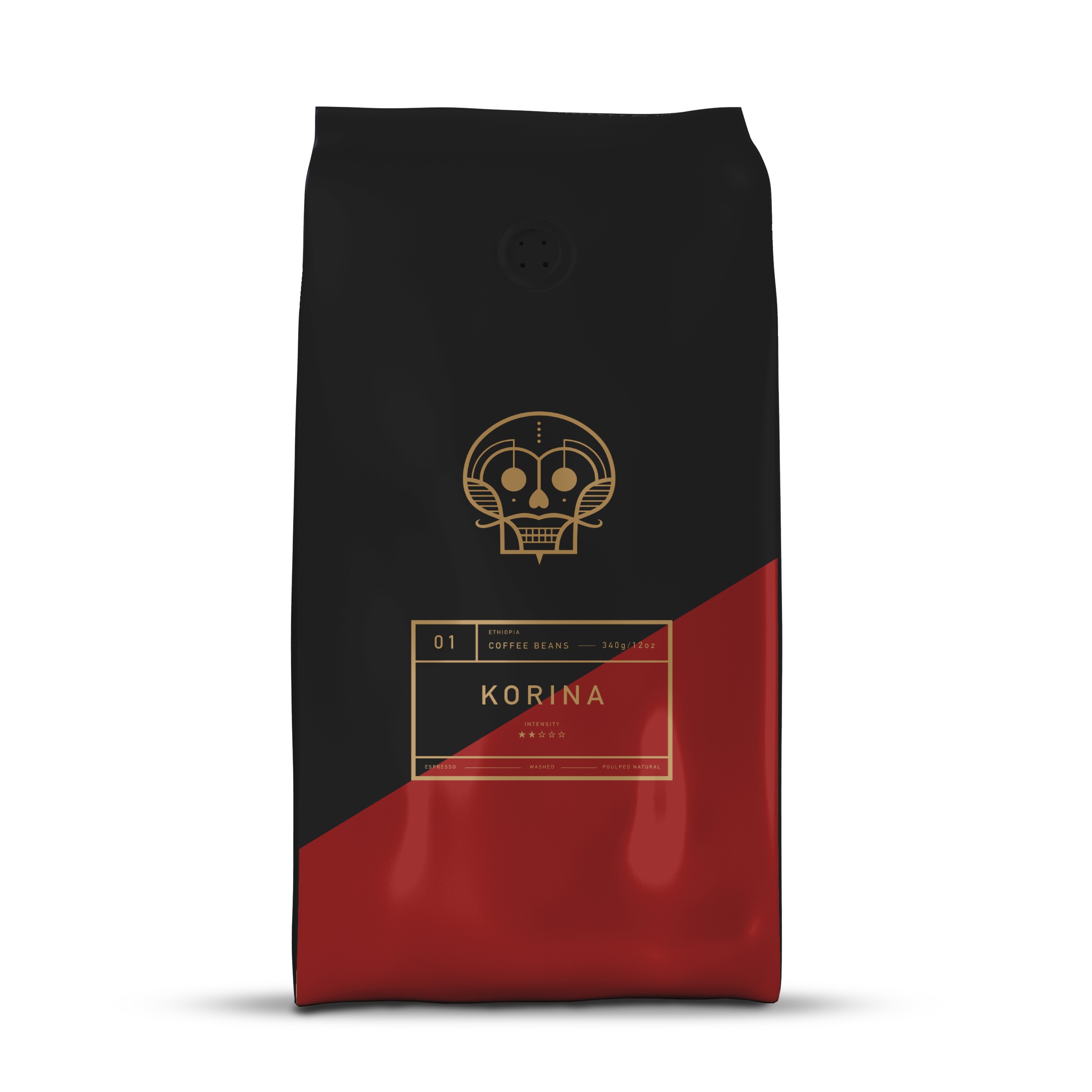 A bag of coffee beans