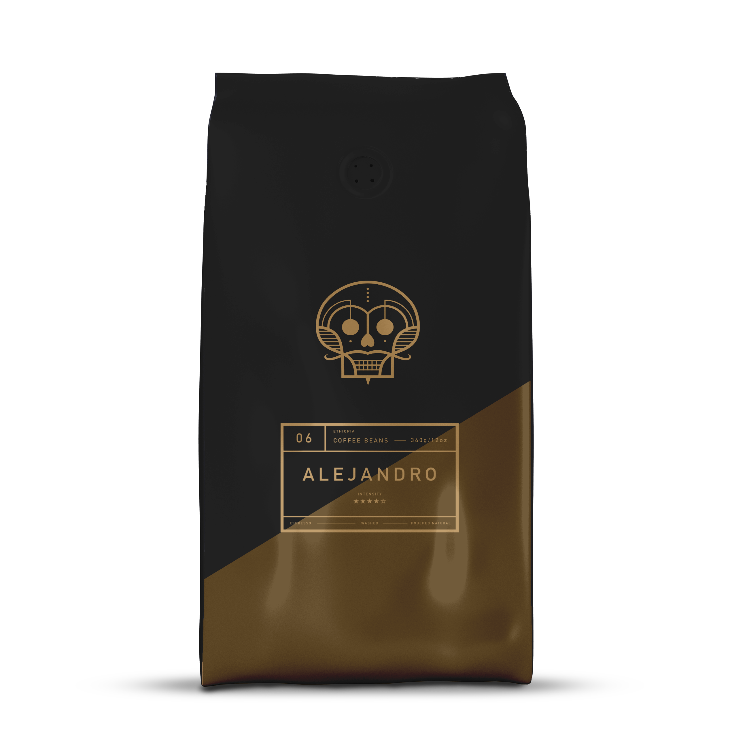 A bag of coffee beans