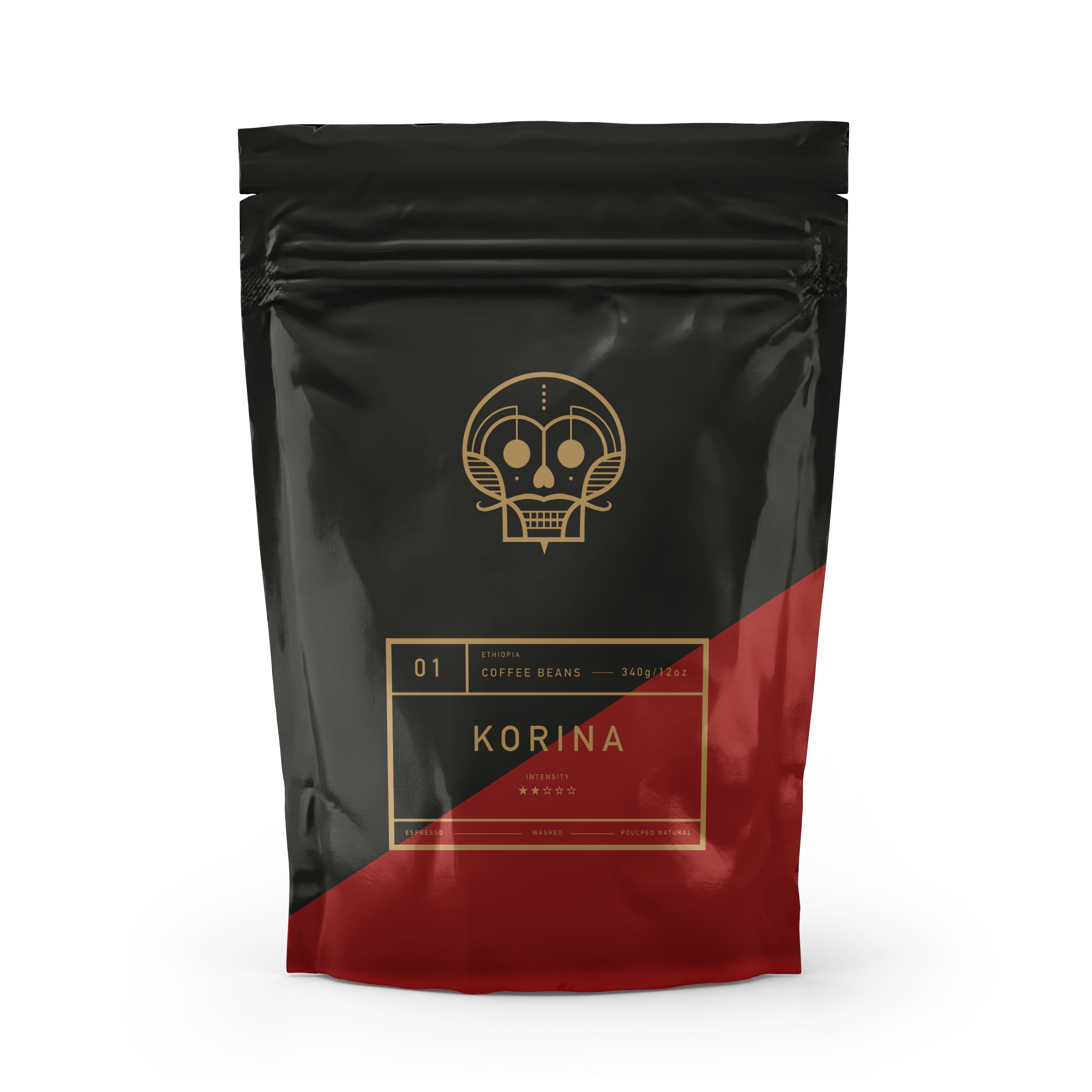 A bag of coffee beans