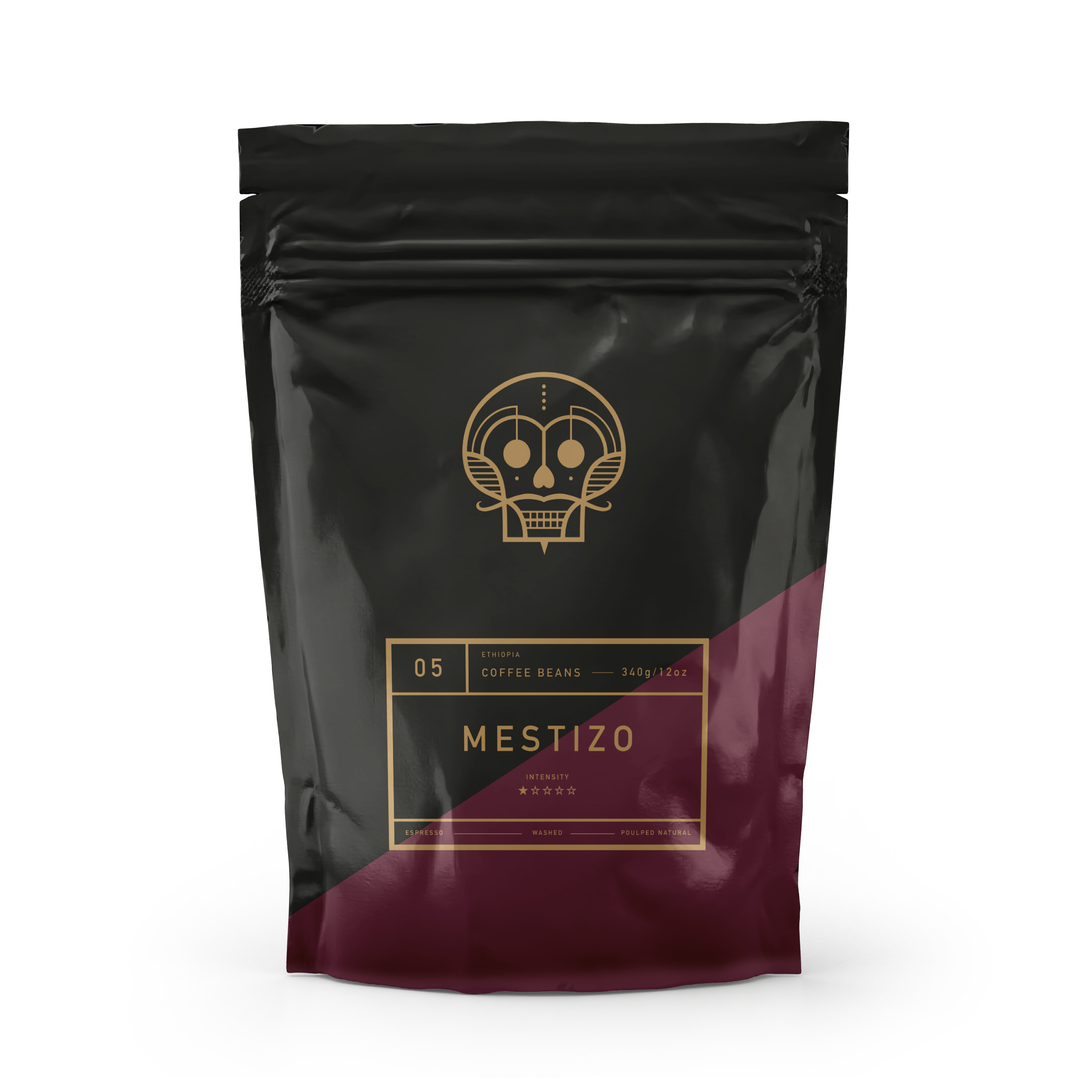 A bag of coffee beans